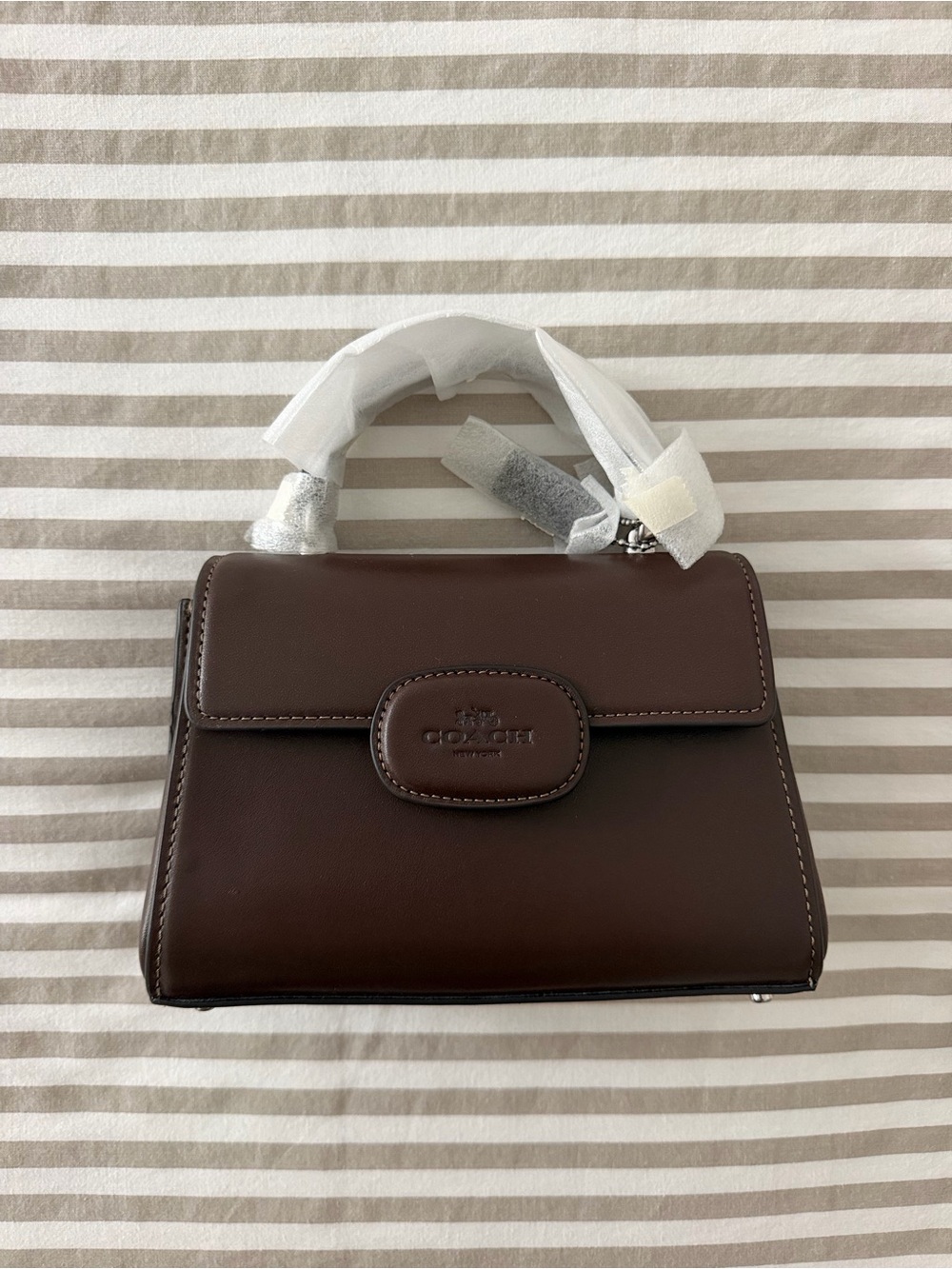Coach Dark Brown Leather Top-Handle Satchel